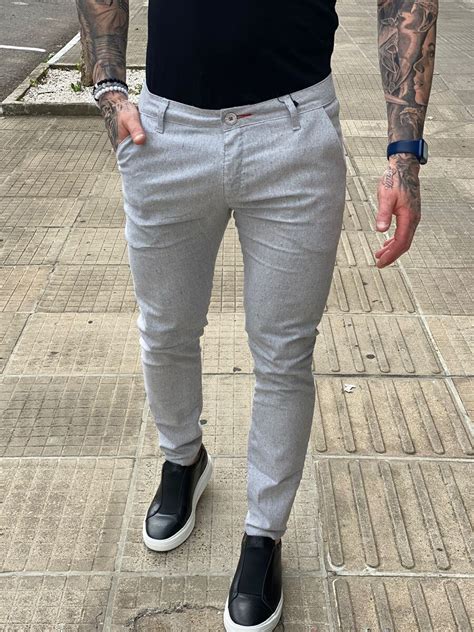 calça cinza masculina
